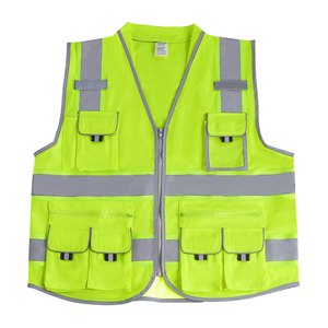 เสื้อกั๊กนิรภัยสะท้อนแสงสีเหลืองพร้อมกระเป๋า 10 ช่องสำหรับผู้ชายและผู้หญิง - Product Image 5