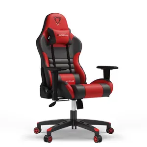 Chaise de bureau pour ordinateur de jeu, en cuir, ergonomique et confortable