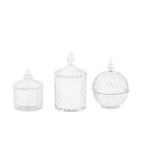 Pot de bougie en verre coloré rond de luxe de 600ml 300ml avec couvercle, ensembles de récipients parfumés de diffuseur en verre coloré de 150ml