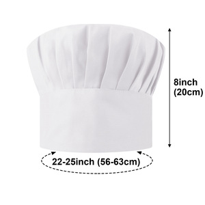 Chef's <b>Hat</b> Black Cotton Breathable Adjustable <b>Band</b> For Kitchen Restaurant Bakery Use - Product Image 4