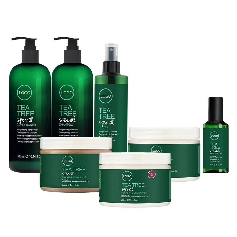 2023 OEM Tea Tree Deep Cleansing Shampoo for Greasy Hair and Scalp Cleanser for Build Up with Essential Oils for Hair