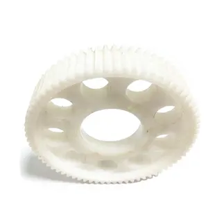Engranaje de Nylon blanco plástico moldeado por inyección personalizado