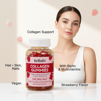 Gummies de collagène en marque blanche en gros, multi-collagène avec biotine et acide hyaluronique, supplément végétalien pour cheveux, peau et ongles