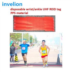 일회용 <span class=keywords><strong>RFID</strong></span> 팔찌/발목 팔찌 버튼 태그 중간 범위 2m 무료 배송 스포츠 타이밍 솔루션 개인 출석 - Product Image 3