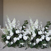 Offre Spéciale Décoration de Mariage : Arrangements de Roses Blanches de 60 cm pour Allée de Cérémonie, Décoration Florale Blanche pour Allée de Mariage