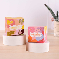 Boîte pliante écologique et recyclable personnalisée avec couvercle à encoche, impression personnalisée, pour lait, miel, produits alimentaires, avec design sur mesure.