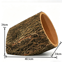 Lit pour chat en tronc d'arbre creux en chêne naturel, petite taille, coussin en peluche doux amovible, cachette rustique pour animaux de compagnie d'intérieur