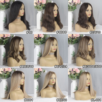 Prêt à Expédier le Plus Cher De Luxe Brut Vierge Européenne Cheveux Humains Remplacement Surbrillance Couleur Juif Casher Hd Lace Front Perruques