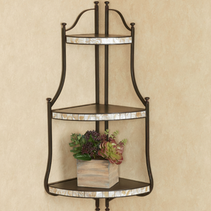 Private Labelling Traditional Style Iron And Wood <b>Wall</b> Hanging <b>Shelves</b> For Classic Home <b>Wall</b> Decor Blending Art And Function - Product Image 1