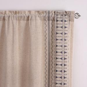 <span class=keywords><strong>Cortinas</strong></span> Opacas DaiRui <span class=keywords><strong>de</strong></span> Estilo Bohemio <span class=keywords><strong>con</strong></span> Bordado <span class=keywords><strong>de</strong></span> <span class=keywords><strong>Lino</strong></span>, <span class=keywords><strong>con</strong></span> Ribete <span class=keywords><strong>de</strong></span> Encaje y Ojales, para Dormitorio o Sala <span class=keywords><strong>de</strong></span> Estar, 52x84 Pulgadas - Product Image 2