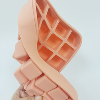 Bac à glaçons en silicone Refine Factory avec couvercle et récipient en plastique Bac à glaçons empilable avec kits de seau à glace de stockage