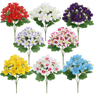 Bouquet de fleurs artificielles Guanyi en soie, réalistes, pour mariage et décoration intérieure, 8 couleurs - Product Image 1