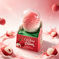 Produits à succès pour les grossistes : Crème glacée aux fruits 3D saveur pêche, chocolat au lait, crème glacée aux fruits virale, vente directe usine