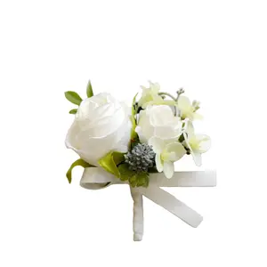 Western-style Korean Rose Silk Flowers Bridesmaid Sisters Wedding Wrist Flower The Groom And Best Man Wedding Corsage Wholesale