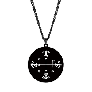 Il tempio di Vodun benedizioni per gli <span class=keywords><strong>antenati</strong></span> e lo spirito divino amuleto talismano taglio Laser collana pendente in acciaio inossidabile - Product Image 4
