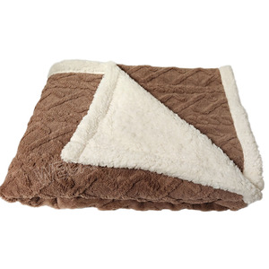 Thiết Kế Sang Trọng Chồn Mềm Ấm Cúng Ném Flannel Sherpa Lông Cừu Chăn Hai Lớp Fluffy Trọng Chăn - Product Image 1