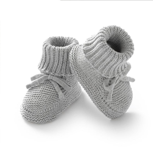 100% coton chaussons personnalisable à la main tricot premiers marcheurs pour nouveau-nés automne hiver lit chaussures Offre Spéciale bébé chaussures - Product Image 2