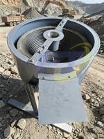 Concentrateur centrifuge d'or de laboratoire, modèle simple et compact, diamètre 800 mm, avec cuve en caoutchouc, pour la récupération d'or, type cube
