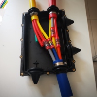 Penutup kabel kedap air 6 Cara H dan Y bentuk T jenis HDPE tabung mikro distribusi kotak cabang Diameter saluran maks 43.5mm
