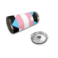 Gobelet isotherme personnalisé en acier inoxydable 20 oz, thème arc-en-ciel Gay Ally, pour les longues heures de conduite urbaine, le camping en bord de rivière et au parc