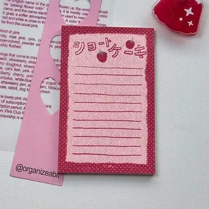Dâu Tây <span class=keywords><strong>Memo</strong></span> Pads Kawaii phong cách Hàn Quốc M5 sổ lưu niệm giấy Tạp Chí Ins cà chua notepad lưới cơ sở giấy trang trí nguồn cung cấp - Product Image 6