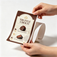 Étiquette autocollante personnalisée en feuille d'or pour chocolat truffé, imperméable, pour emballage de pots de pâte à tartiner de luxe