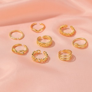 Bohemio sin fin cobre dedo del pie anillos minimalista flor <span class=keywords><strong>Opem</strong></span> pies nudillo anillo mujeres pie joyería al por mayor - Product Image 1
