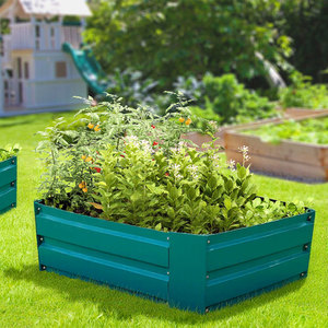 Grand bac à plantes surélevé en métal galvanisé ondulé pour l'extérieur, kit de jardinière pour légumes, fleurs, jardin, patio, cour - Product Image 3