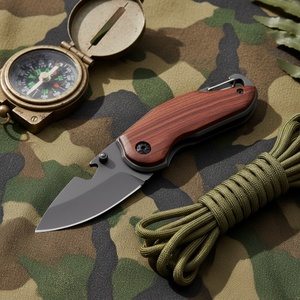 มีดพับอเนกประสงค์ X48 สแตนเลสสตีล ปรับแต่งได้ตามความต้องการ OEM สำหรับพกพา EDC กิจกรรมเอาตัวรอดกลางแจ้ง ตั้งแคมป์ DIY ด้ามไม้เกรด HK - Product Image 6