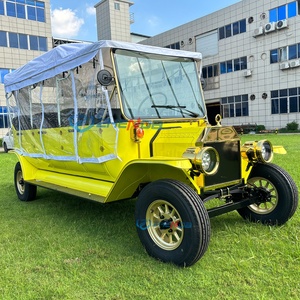 Autobús Turístico Retro de Tres Filas, Coche Clásico Personalizado Amarillo, Carro de Golf de Alta Gama, Venta Exitosa - Product Image 4