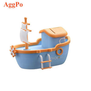 Nouveau Style bateau <span class=keywords><strong>Pirate</strong></span> <span class=keywords><strong>tirelire</strong></span> dessin animé petit voilier or pièce boîte de rangement cadeau pour enfants ornement de bureau <span class=keywords><strong>tirelire</strong></span> - Product Image 2