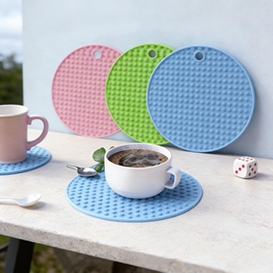 New Design Anti Slip Heat Resistant Hot Pot Multifunction <b>Silicone</b> Insulation Mat Pan <b>Coaster</b> - Product Image 4
