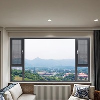 Fenêtres à battants horizontaux en alliage d'aluminium avec double vitrage trempé certifié CE, insonorisées et conformes à la norme Energy Star