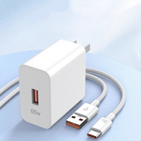 Cargador Rápido Compatible con Carga Súper Rápida de 66W y 120W 5A/6A con Cable de Datos USB-A/USB-C para Teléfono Móvil Tipo C