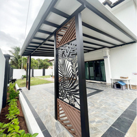 WPC Pvc Cnc Laser Cut Screen Room Clôture Diviseur Panneau de conception murale pour panneau mural intérieur extérieur