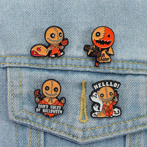 Nuovo stile Cross-Border personalizzato inciso dipinto UV stampato personaggio del film TV di Halloween carino in metallo eccentrico a forma di bambola - Product Image 2