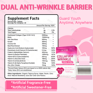 Tiras Orales Antiarrugas OEM ODM con Remolacha y Vitaminas, Fórmula Collafirm para una Piel Más Firme - Product Image 3