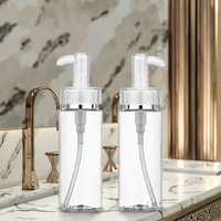 Luxe 120ml 200ml acrylique PET cosmétique Lotion pompe bouteille pour soins de la peau sérum Logo personnalisé shampooing masque facial emballage visage