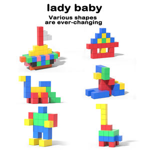 Bloques de Construcción Magnéticos de Plástico Transparente para Niños, 32/64/96 Piezas, Educación Sensorial STEM para Preescolares, Gran Venta 2024 - Product Image 4