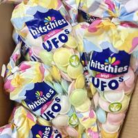 Groothandel Exotische Nieuwe Vintage Fruitig Gevulde Zure Snoepjes Knapperige Praline Vliegende Schotelvormige UFO Wafels Knapperige Regenboog Bulk