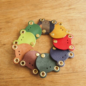 Leather data <b>cable</b> organizer clip, cartoon frog head <b>cable</b> winder, data <b>cable</b> and earphone holder. - Product Image 2