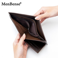 Pasokan langsung dari pabrik pria Retro Slot kartu Multi-Top dompet pendek ritsleting kantong koin dengan tipe penutupan terbuka