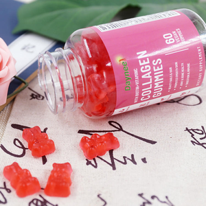 Complément alimentaire naturel à base de plantes, faible en sucre, vitamines C et E, collagène en peptides pour éclaircir la peau, bonbons gélifiés éclaircissants, 60 unités - Product Image 1