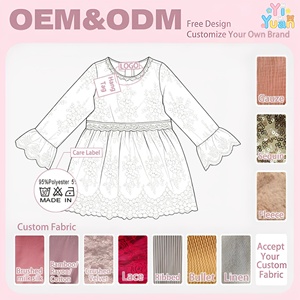 Robe de princesse formelle grise à manches longues en dentelle florale pour petites filles, avec taille perlée et poignets cloche, idéale pour mariage, anniversaire ou fête - Product Image 2