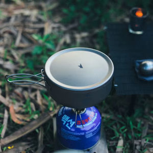 Juego de Tazones de Titanio Apilables Duraderos, Ligeros, de Titanio Puro de Primera Calidad, 1.2L, Color Gris Plateado con Acabado Arenado, Lonchera para Acampar al Aire Libre - Product Image 5