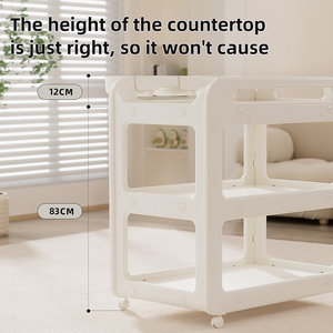 Bé thay đổi bảng thiết lập gấp nhựa không thấm nước tã thay đổi trạm điều chỉnh thân thiện với môi trường đa chức năng bé thay đổi - Product Image 3