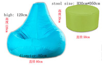Fauteuil pouf triangulaire au design moderne pour adultes, intérieur/extérieur, surdimensionné, rembourrage en billes, housse amovible, Oxford 600D enduit de PVC