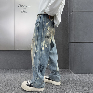 Pantalones vaqueros holgados <span class=keywords><strong>de</strong></span> pierna recta para hombre, Otoño Invierno 2025 - Product Image 3