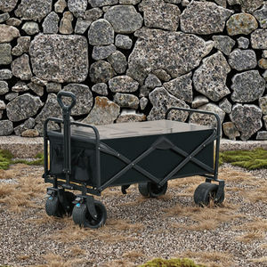 Chariot utilitaire pliable à quatre roues en PVC de 7 pouces, robuste, en fer, chariot de jardin, chariot de camping, chariot de magasinage, chariot de rangement OEM - Product Image 2