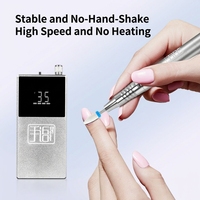 Perceuse à ongles professionnelle haute vitesse 35000 tr/min, perceuse à ongles électrique portable rechargeable pour le polissage des ongles